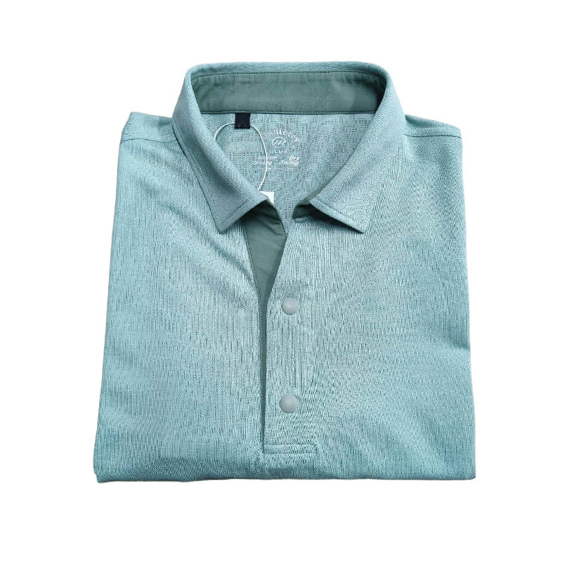 Mantley Golf T-Shirt Fine-Quality Pique Mesh Fabric Breathable Quick-Drying Short-Sleeved Small V-Neck Polo Shirt