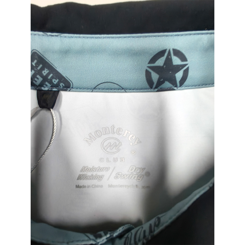 Monterey Golf Sportswear High-elastic Fashion Printed Fabric Quick-drying Short-sleeved Polo Shirt