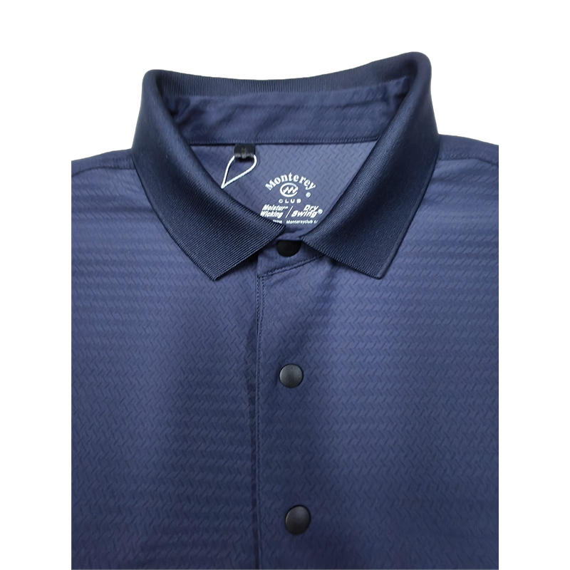 Monterey Golf Sports Casual Wear High Elastic Cool Jacquard Fabric Fashionable Seamless Quick-drying Short-sleeved Polo Shirt