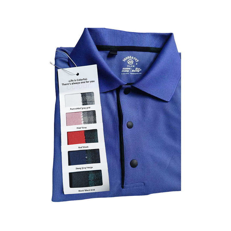 Mantley Golf T-Shirt, Breathable Mesh Fabric, Quick-Drying Short-Sleeved Ribbed Collar Polo Shirt