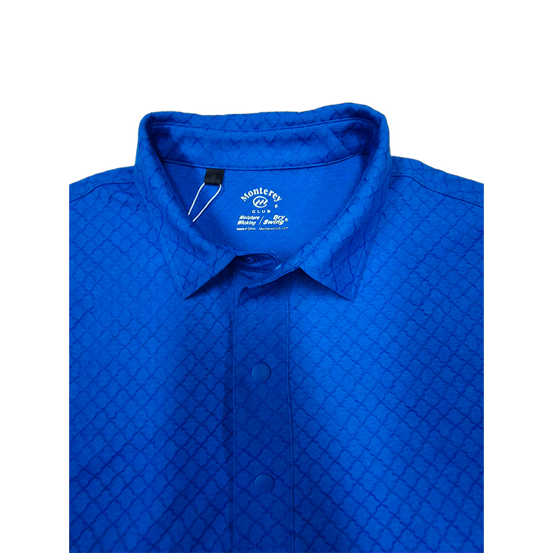 Monterey Golf Sports Casual Wear High Elastic Cotton Jacquard Fabric Fashionable Short-Sleeved Polo Shirt