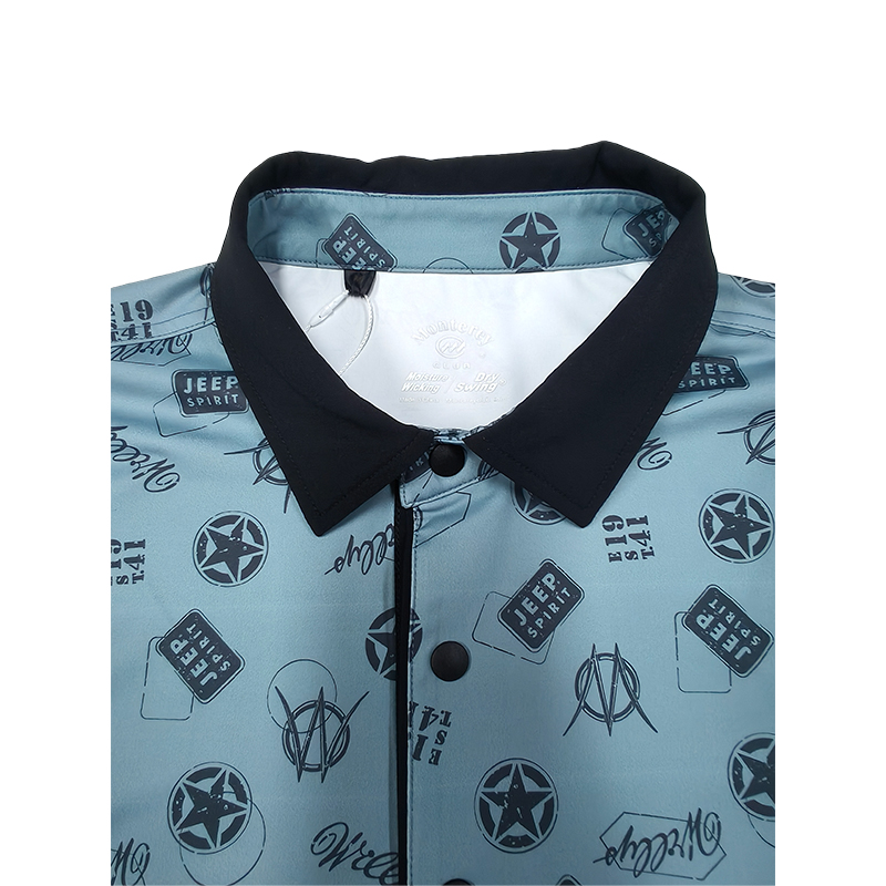 Monterey Golf Sportswear High-elastic Fashion Printed Fabric Quick-drying Short-sleeved Polo Shirt
