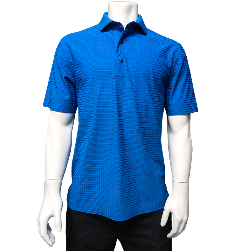 Monterey Golf Sports Casual Wear High Elastic Fashion Three-dimensional Jacquard Fabric Seamless Quick-drying Short-sleeved Polo Shirt