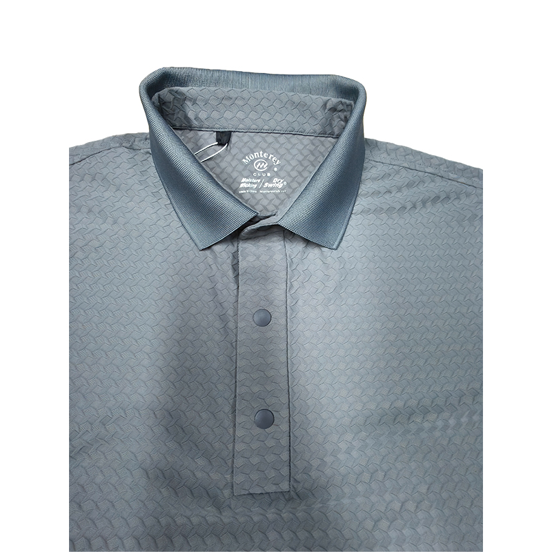 Monterey Golf Sports Casual Wear High Elastic Cool Jacquard Fabric Fashionable Seamless Quick-drying Short-sleeved Polo Shirt