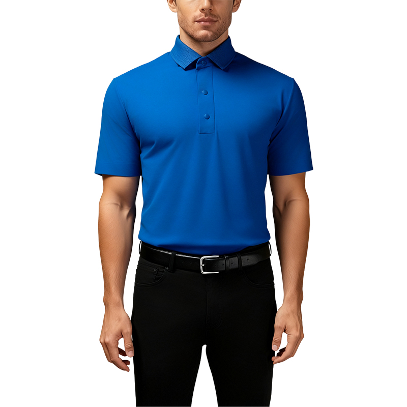 Monterey Golf Sportswear High Elastic Cotton Plain Fabric Fashionable Short-sleeved Polo Shirt