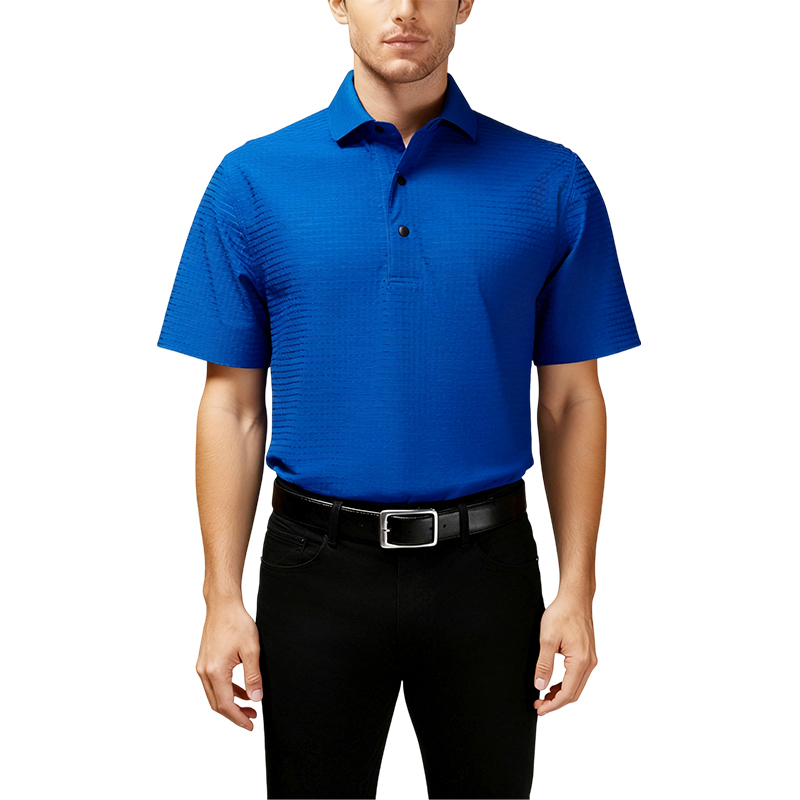 Monterey Golf Sports Casual Wear High Elastic Fashion Three-dimensional Jacquard Fabric Seamless Quick-drying Short-sleeved Polo Shirt