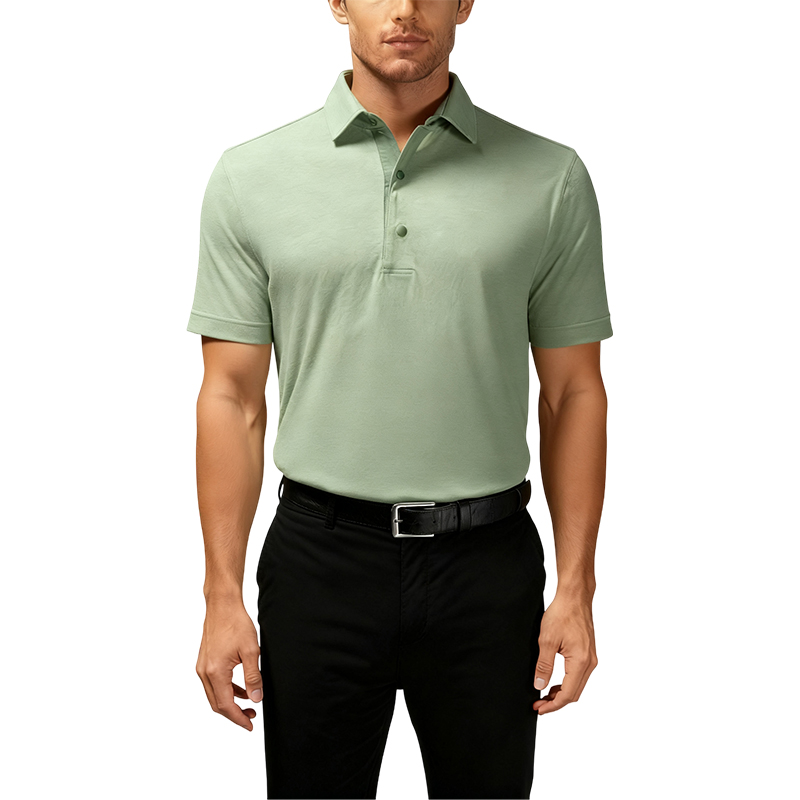 Mantley Golf T-Shirt Fine-Quality Pique Mesh Fabric Breathable Quick-Drying Short-Sleeved Polo Shirt