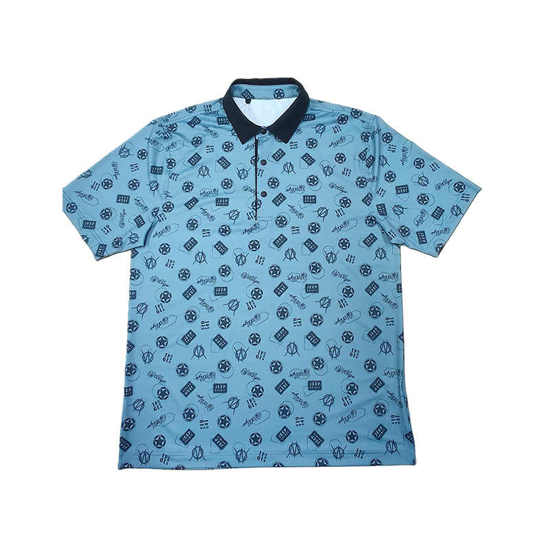 How can the collar of a men's fabric quick-drying short-sleeved polo shirt be treated to prevent deformation and curling?