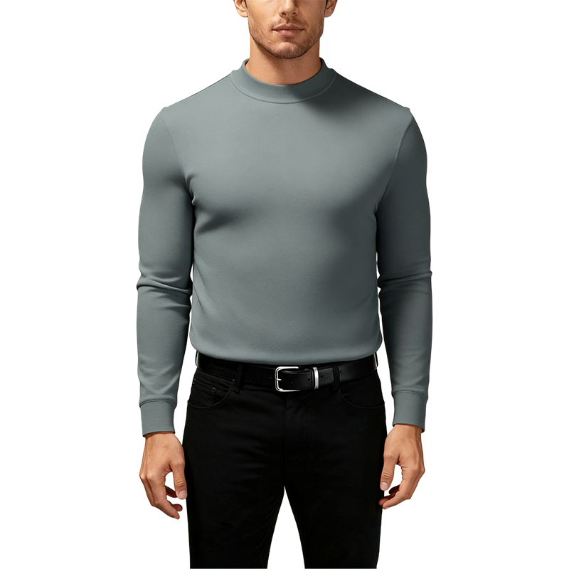 How does the integration of wool and modal fibers in a piqué mesh knit enhance the thermal regulation and breathability of men's long-sleeve golf shirts?